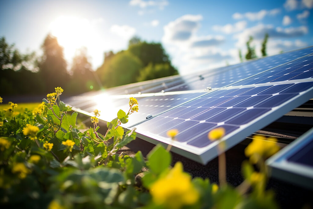 Solar power panel. Green energy. Electricity. Power energy pannels. Solar batteries production.